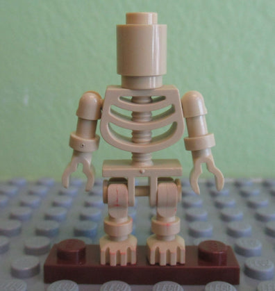 LEGO Minifigure-Skeleton with Round Brick Head (Ninjago Bowling Pin)-(Other)-GEN035-Creative Brick Builders